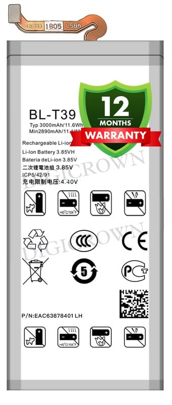 Image of Original BL-T39 Battery Compatible for LG Q7, Q7a, Q7+ (LM-Q610, LM-Q610.FG, LM-Q610.FGN, LM-Q610(FGN), LM-Q610.YN, LM-Q725L, LM-Q725K, LM-Q725S) - (3000mAh) - 1 Year Warranty