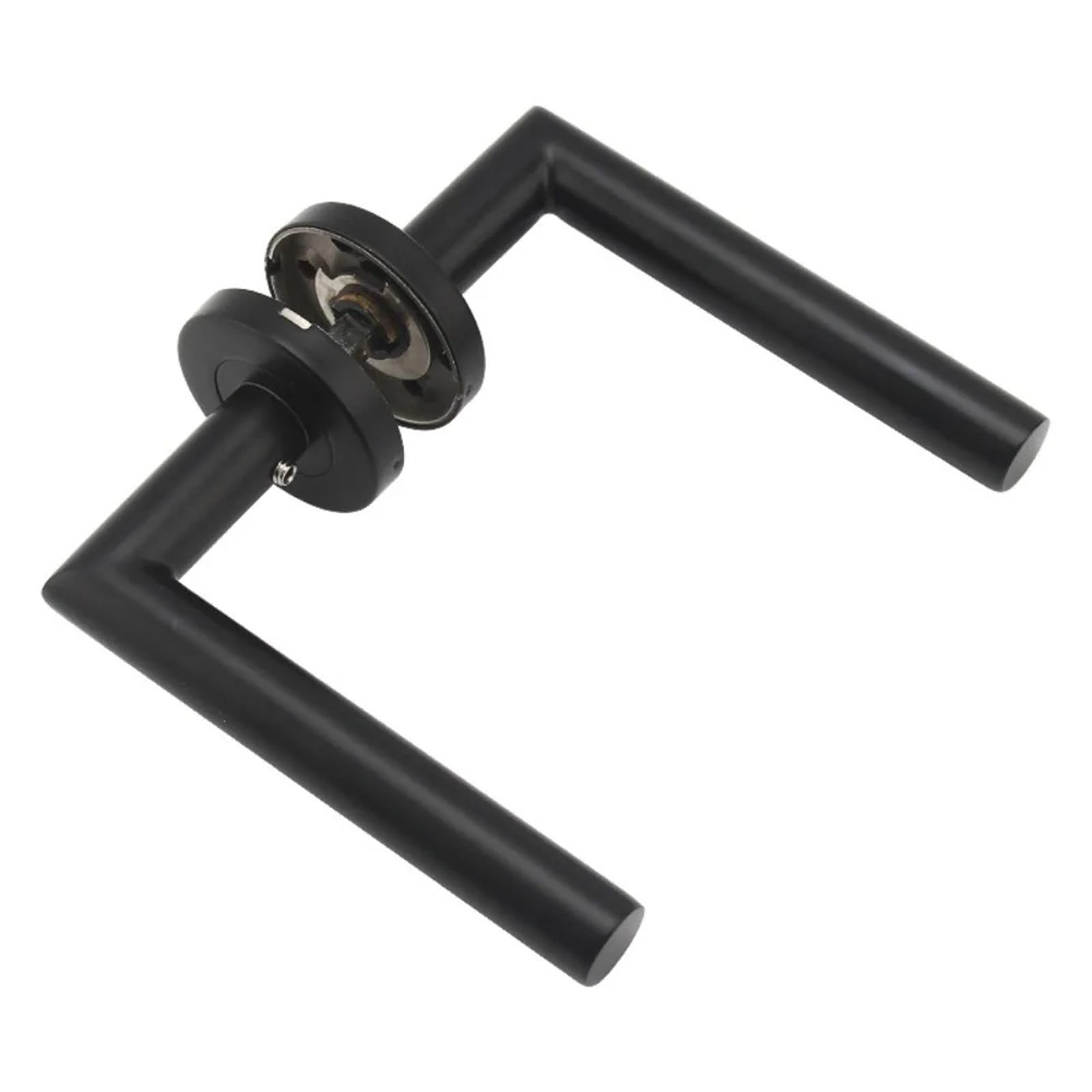 Privacy Door Handle Knurled Lever Bedroom Bathroom Passage Lock Reversible Keyless(Bronze A)