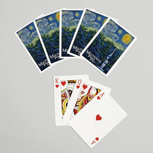 Baraja de Poker Multnomah Falls Van Gogh Starry Night miniatura 7