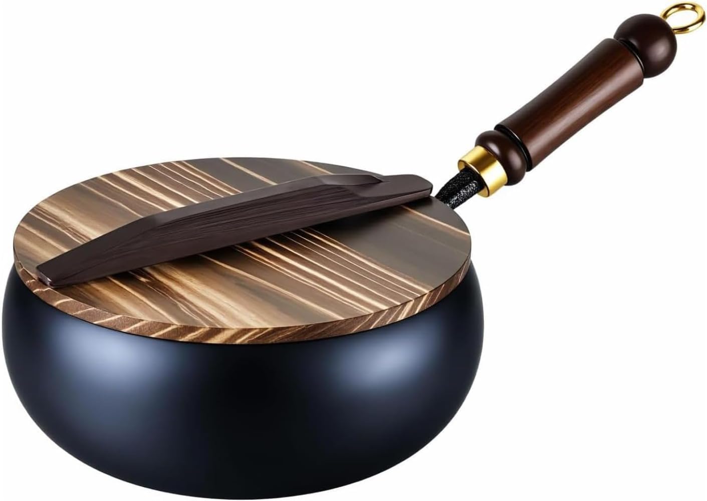 鉄鍋 中華鍋 /24cm鉄製大容量 無塗層 高温精錬 油ハネ防止設計 ガス・IH対応 プロ仕様 家庭用フライパン 炒め鍋 (28cm