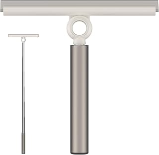 EHOMGUI Extendable Shower Squeegee: 10-Inch Silicone Blade, Telescoping Handle for Streak-Free Glass Doors, Windows & Mirrors