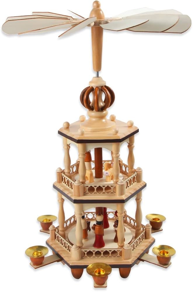 クリスマス キャンドルピラミッド 木製 ２段 キャンドル付き クリスマス キャンドルピラミッド 木製 2段 キャンドル付き