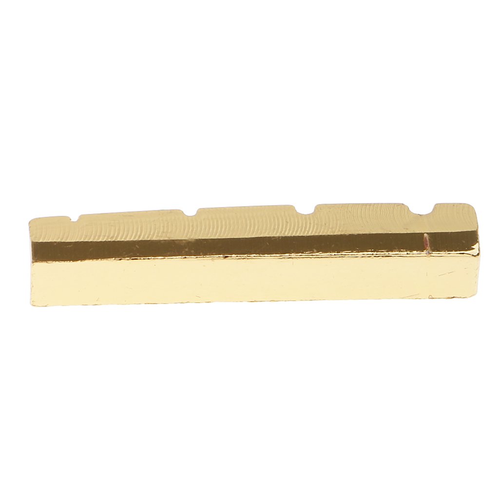 42mm/38mm Brass Guitar Bridge Nut Slotted for Electric Bass String Musical Instruments (38mm)