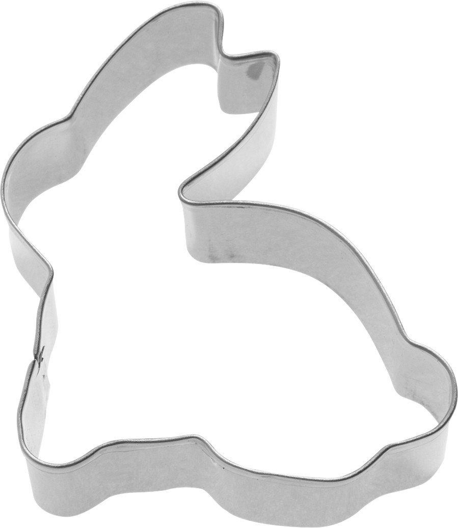 Stampino Per Biscotti A Forma Di Coniglietto Sdraiato - 6 Cm, In Acciaio Inox, Argento - 6