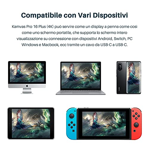 HUION Kamvas Pro 16 Plus 4K Ultra HD da 15,6