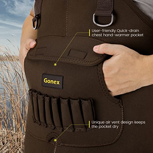 Gonex Neoprene Chest Hunting Waders With 600G/800G Insulated Boots 100% Waterproof Fishing Waders For Men Duck Hunting #TOP4