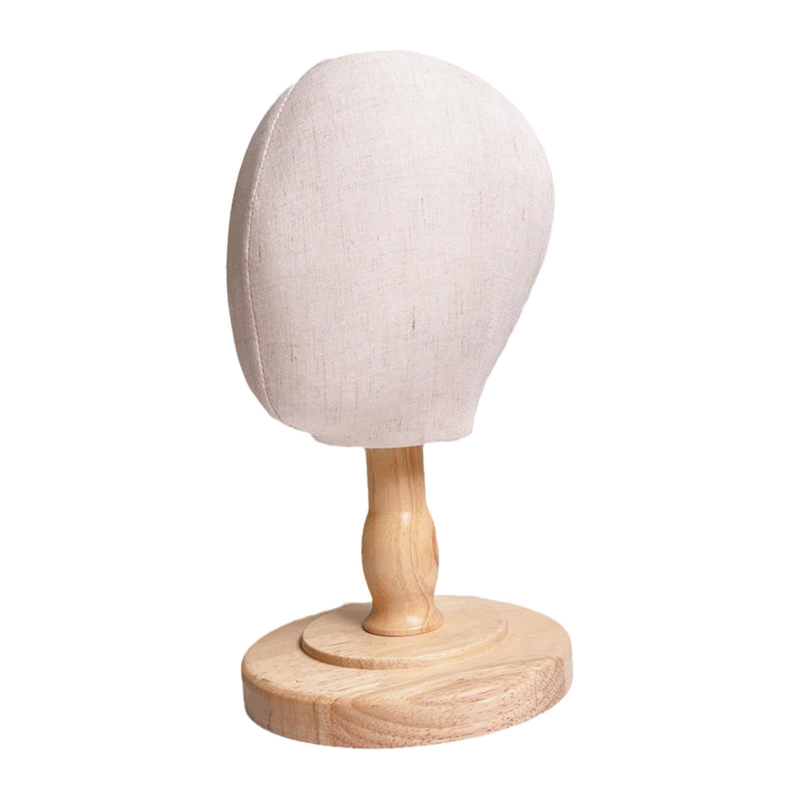 KTUXZCI Versatile Mannequin Head Display Stand Sturdy Portable For Organizing Wigs Hats And Accessories Manikin Head Wig Hat Caps Display Holder Sturdy Wood , Beige , 50cm
