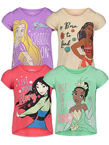 Image of Disney Mickey Mouse Minnie Mouse Girls 4 Pack Graphic T-Shirts Infant to Big Kid