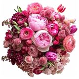 【お花の京花伝 - Floréclat-】 生花 フラワーアレンジメント ピンク色の豊かな花々 メインに バレンタインデー 母の日 特別な贈り物に 愛情を込めたアレンジメント (Lサイズ)