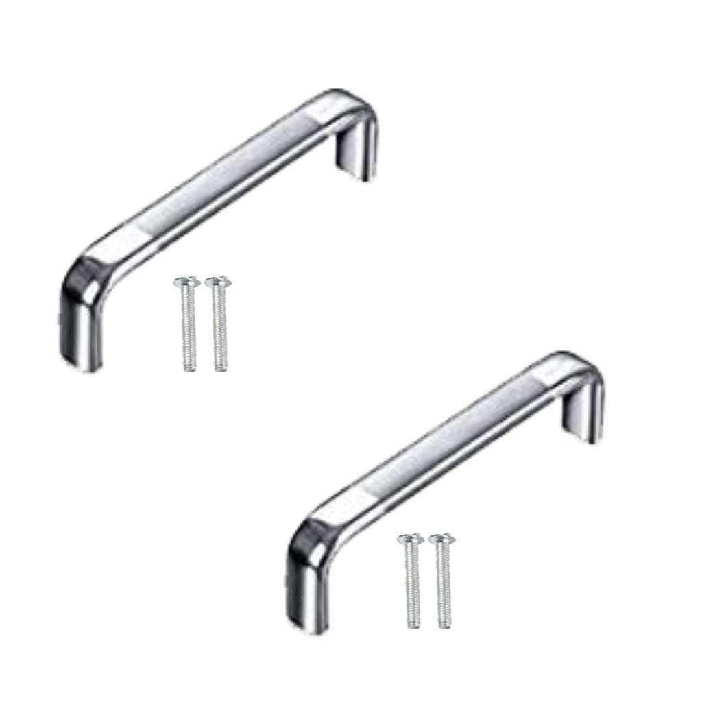 Sun Shield Steel Drawer | Wardrobe | Door Handle Oval D with Screw 4 Inch, Chrome Finish - 12 Pcs, Stainless Steel, Pull Handle — Amazon image 6