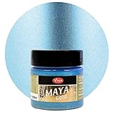 Viva Decor® Maya Gold (Ice blue, 1,52 Fl oz) metallic acrylic paint sets- metallic paint with intens
