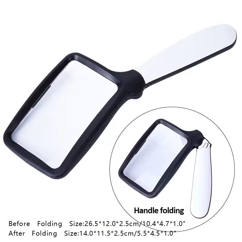 Lente d'ingrandimento portatile pieghevole con 5 luci a LED Lente d'ingrandimento ottica ad alta definizione