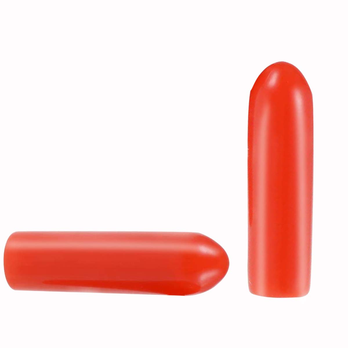 Screw Thread Protectors, PVC Rubber Round Tube Bolt Cap Plastic End Cap Cover Thread Protectors Red, Inner Dia 3mm? 50 Pcs