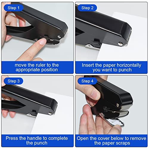 JIKIOU Badge Hole Punch, Upgraded All-Metal Construction Oval Hole Punch, Heavy-Duty Hole Punch for PVC ID Card DIY Crafts Paper Luggage Tag Name Tag Badge Holder(Elliptical Aperture:0.6 x 0.16 inch) - Thumbnail 2