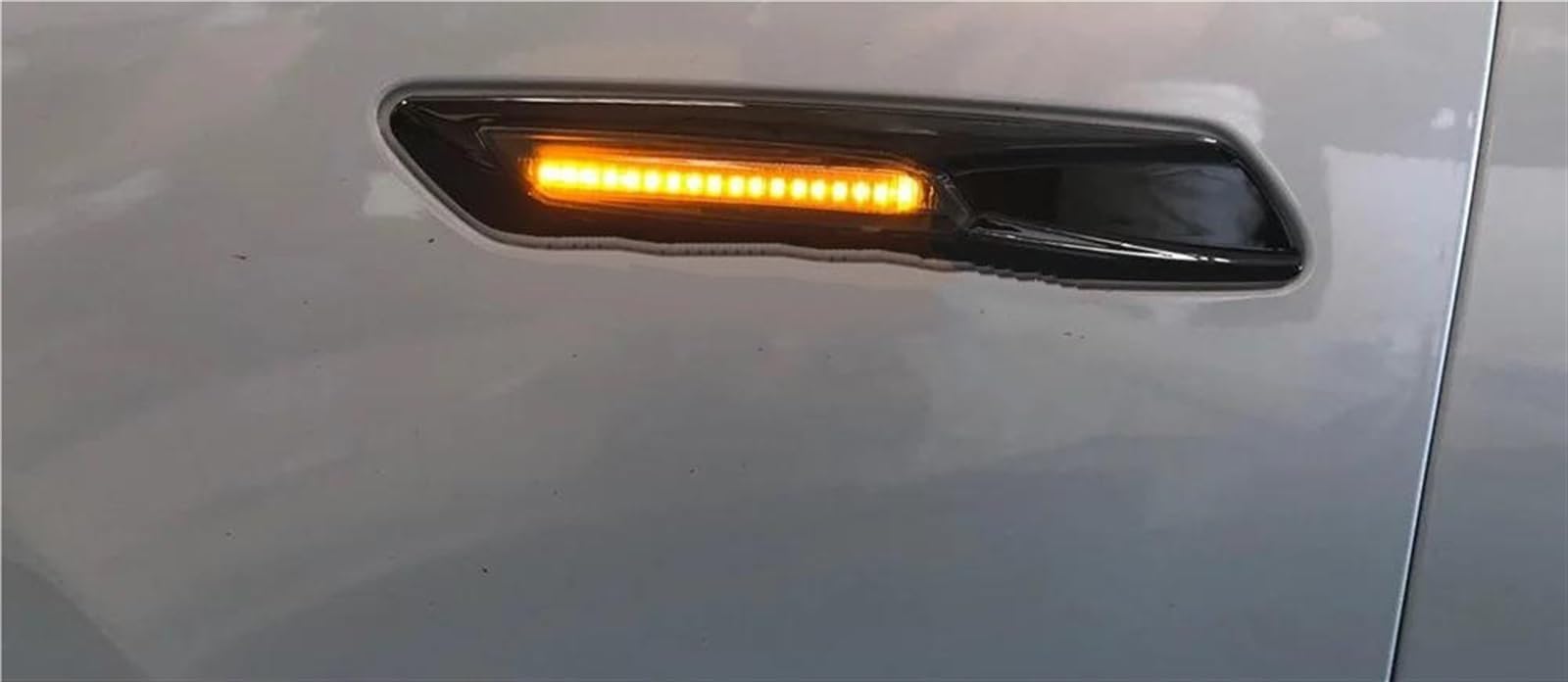 Intermitentes Automóviles Indicador luces intermitentes LED ámbar indicador lateral delantero para 1 3 5 Series F30 E90 E91 E92 E93 E46 E60 E61 E81 E82 E87 E88(Dynamic black)