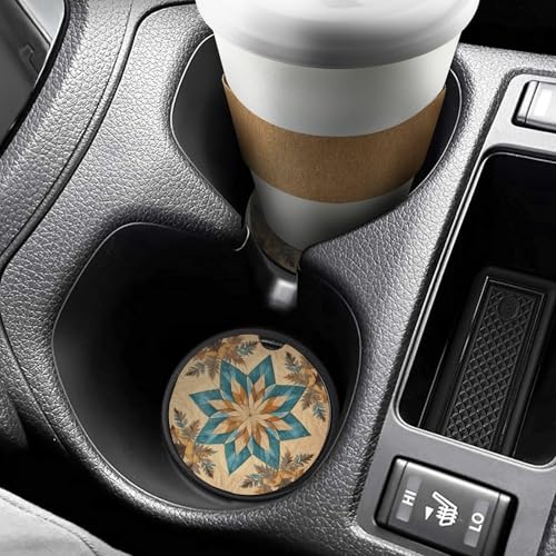 Portavasos para auto en diseño hoja, 2 piezas miniatura 6