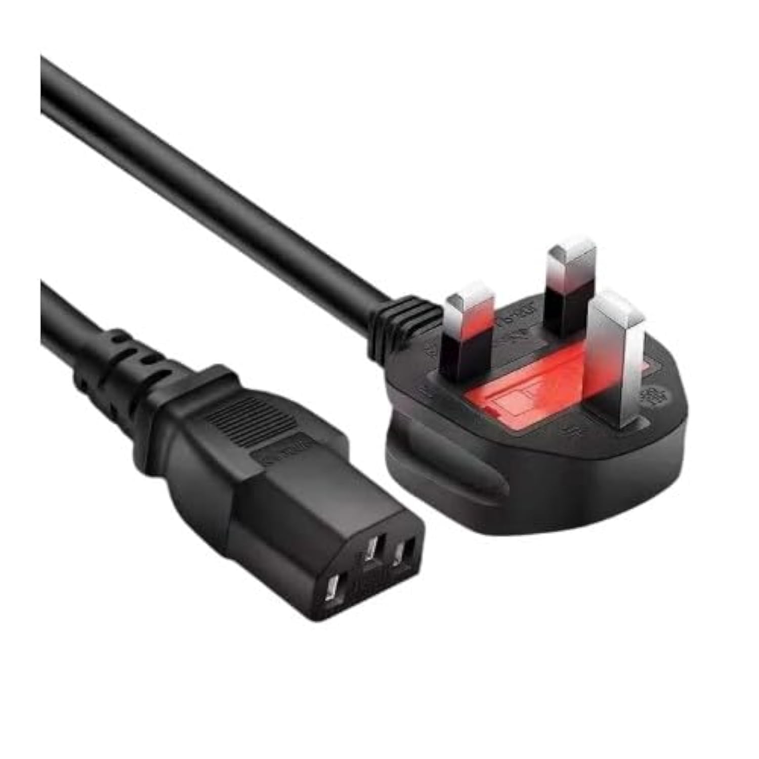 ECVV [1.2-Meter/ 4-Feet] Power Cord, Desktop Power Cable with Pure Copper Wire, 3 Pin Connector, For | Computers, TVs | Monitors | Replacement Power Cord |