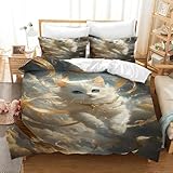 【Diseño】: la cremallera oculta cosida hace que sea fácil poner y quitar la ropa de cama rápidamente. La funda de almohada es como sobre, sin cremallera o botones. 4 cintas en las esquinas ocultas evitan que el edredón se deslice. esta funda de edredón decorativa juvenil y moderna hace que tu dormitorio sea elegante.