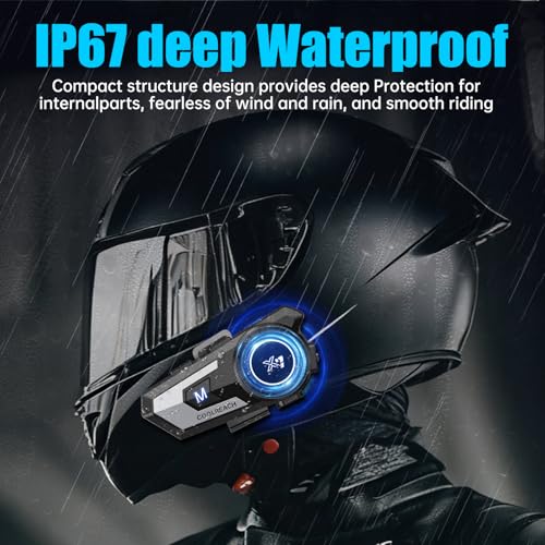 Khptop Motorcycle Helmet Bluetooth Headset,Sking Earphone,CVC Noise Cancellation Stereo Music Automatic answering,90 Hours Playing time High Sound Bluetooth Motorcycle Helmet Ultra-Thin