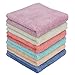 Microfiber Cleaning Cloth Dust Rag Dust Cloths Cleaning Towels Multi-Functional Washable Reusable Household Cleaning Cloths for House Furniture Table Kitchen Dish Window Glasses (6 Colors)12X12in