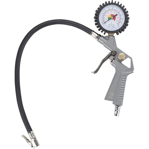 Groz Tyre Inflator Gauge 1/4 NPT 3 in