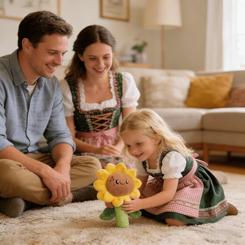 EPRHAY 35cm Kreative Sonnenblume Plüschtier Kuschelig Weiches Spielzeug Schöne Blume Stofftier Fülltier Spielzeug Geschenk Für Kinder