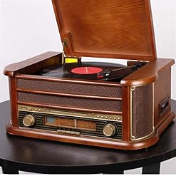 Tourne-Disque Vinyle sans Fil nostalgique en Bois avec Enregistrement AM FM CD MP3 sur entrée USB AUX pour tablettes… - Les Beatles, Paul McCartney, John Lennon, RIngo Starr, George Harrison Tourne-Disque Vinyle sans Fil nostalgique en Bois avec Enregistrement AM FM CD MP3 sur entrée USB AUX pour tablettes… – Image 4