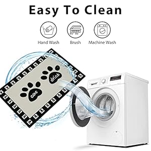 Dog Food Mat, Water Absorbent Pet Food Mat, Non Slip Placemat for Pets Bowl and Water, Easy to Clean, Machine Washable Feeding Mats for Medium Breed, Large 16'' x 24''(Paw) Dog Food Mat Water Absorbent Pet Food Mat Non Slip Placemat for Pets Bowl and Water Easy to Clean Machine Washable Feeding Mats for Medium Breed Large 16 x 24Paw