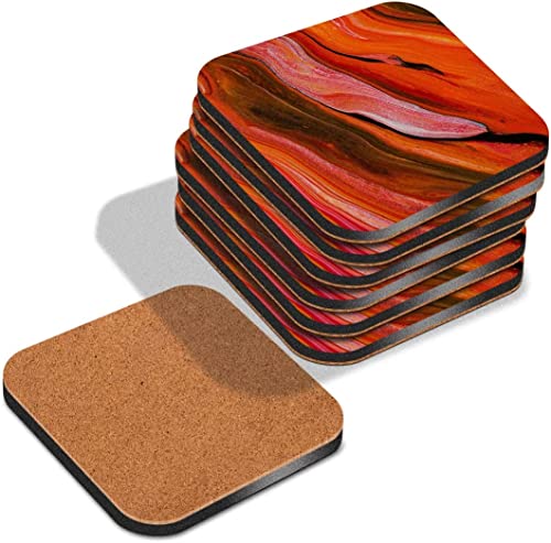 10cm 12cm MDF Blank Sublimation Coasters Cork Backed Square XL Jumbo Extra Large Coaster Sublimate Printing (50, 12cm) - Image 2