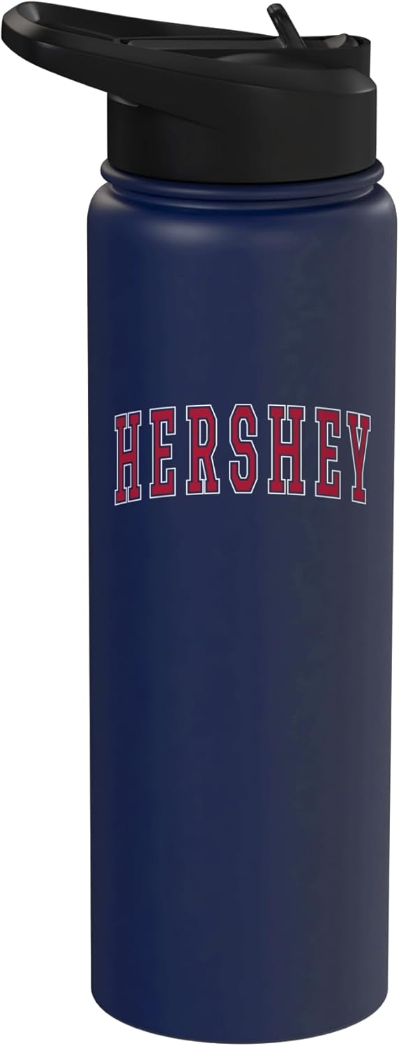 Hershey Pennsylvania Souvenir College Style Red Text Stainless Steel Insulated Water Bottle