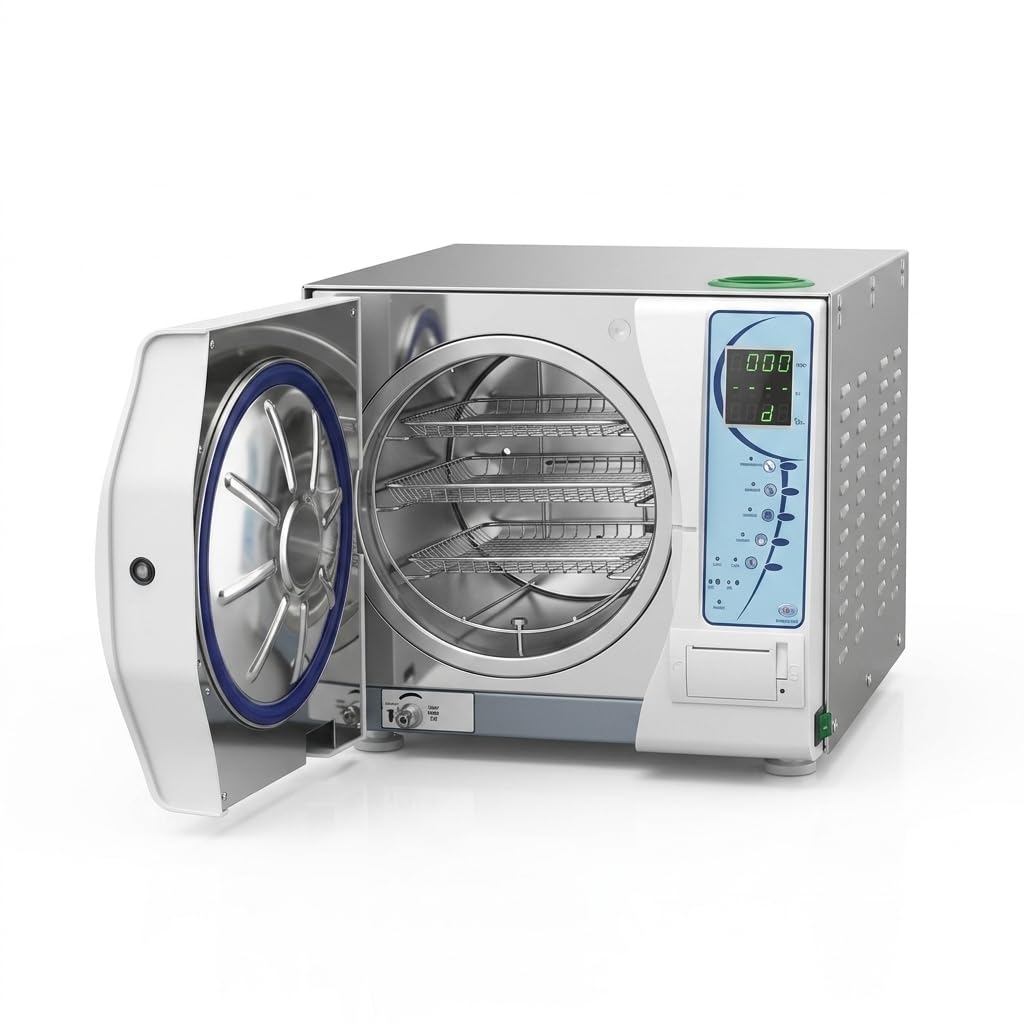 Esterilizador autoclave clase B con impresora y pantalla LCD, vapor al vacío para uso médico y de laboratorio, capacidad de 16 litros
