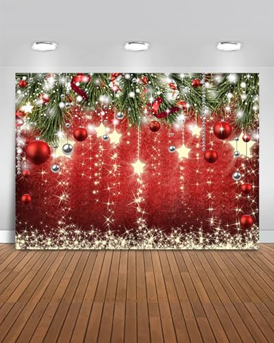 Mocsicka Christmas Backdrop Red Ball Xmas Merry...