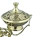 Religious Gifts Gold Plate over Brass Conical Incense Holder, 3 1/2