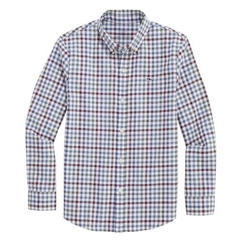 vineyard vines Boys' Monomoy Tattersall Oxford Shirt