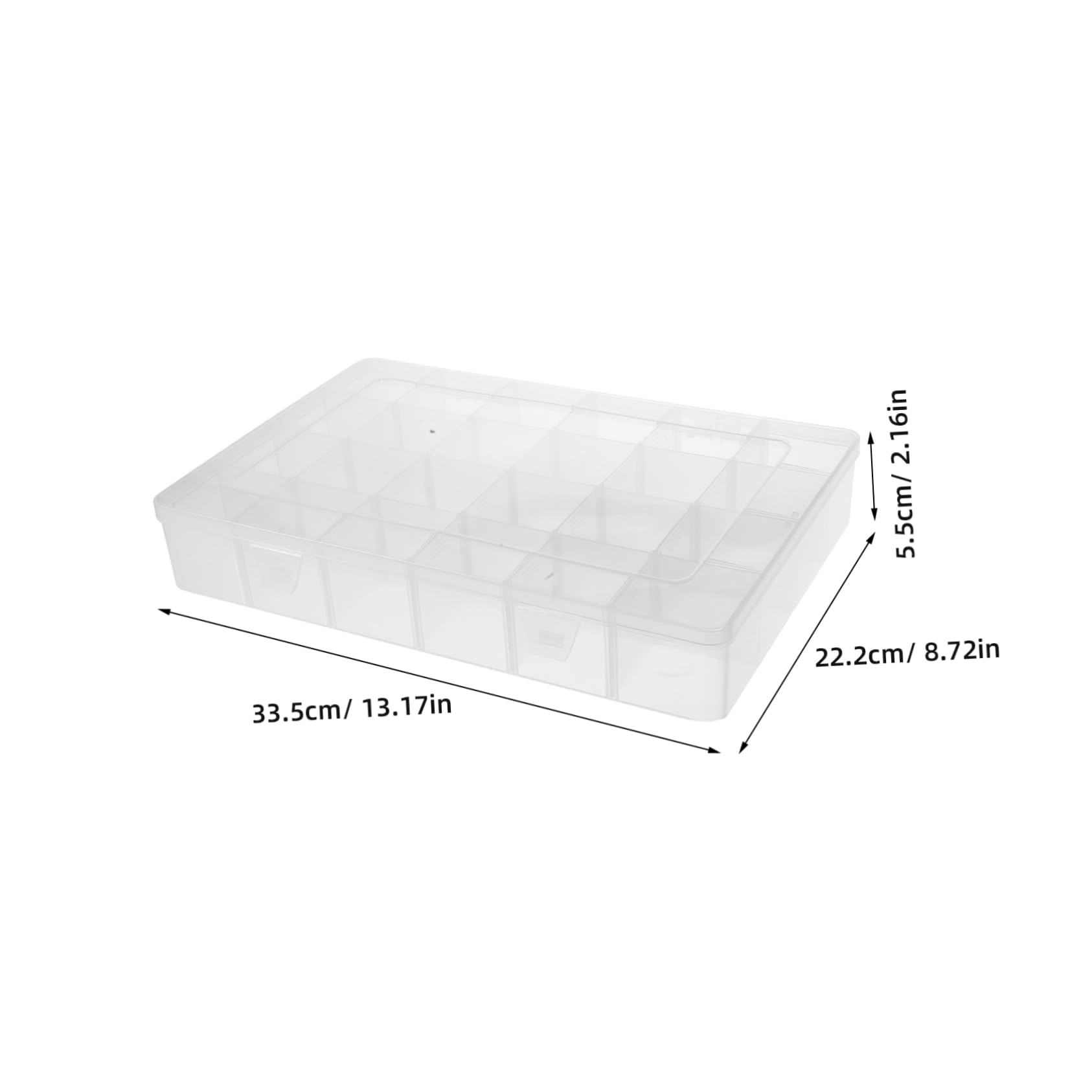 2 Pezzi Scatola Organizer Trasparente con Scomparti Rimovibili Contenitore per Piccoli Portaoggetti per Gioielli e Articoli Vari per Scuola