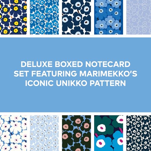 Chronicle Books Marimekko Notes (Blues): 20 Unikko Notecards and Envelopes, Marimekko Notes Blues, 42mm x 110mm - Image 2