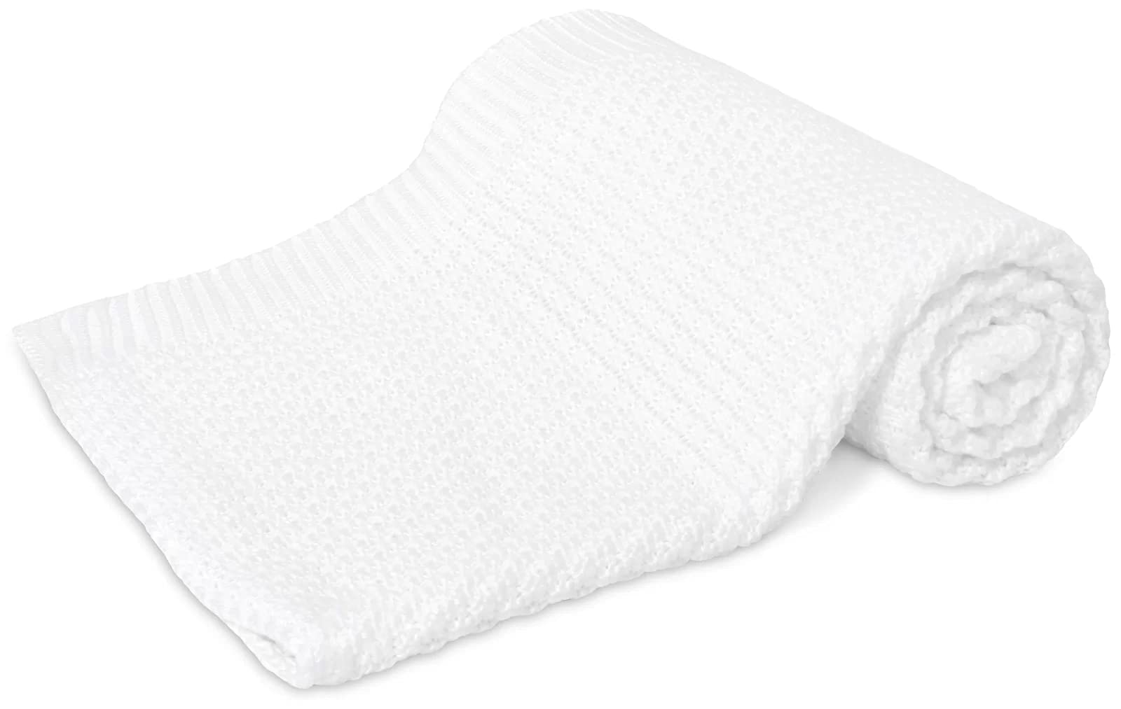 Bellochi Premium Manta de Bambu para Bebe - Acogedor Mantita para Chica o Chico - Suave Aireado Verano Manta Bebe Recien Nacido - Hecha a Mano - 100x80 cm - Bianchi