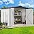 DWVO 8'x6' Large Metal Outdoor Storage Shed, Heavy Duty Tool Storage Sheds for Backyard Patio Lawn - Ideal for Bicycles, Garden Tools, and Lawn Equipment, Easy-to-Assemble, White