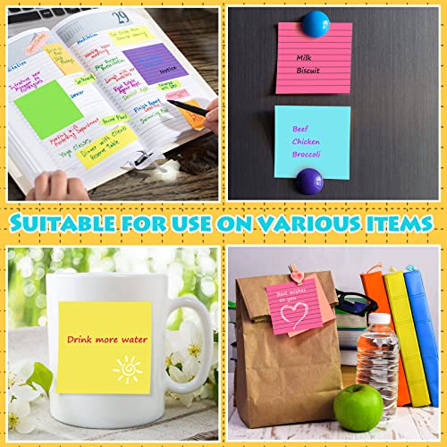 Image of Yexiya 64 Pcs Lined Sticky Notes 3x3'' Self Stick Notepad Lined, Blank