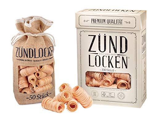 Preisvergleich Produktbild ÖKO Anzünder-Set: Jutesack + Nachfüllpackung, Grillanzünder, Kaminanzünder, Ofenanzünder, Anzünder, Holzwolleanzünder von ZÜNDLOCKEN