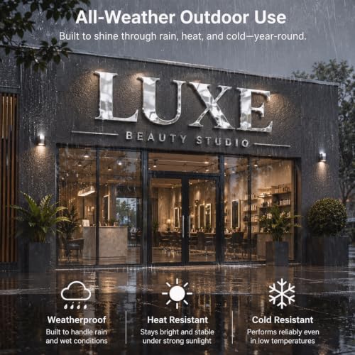 Image of Outdoor Waterproof Custom Neon Sign IP67 | Remote control, pool, patio, backyard, restaurant, beauty salon, exterior advertising, weather resistant