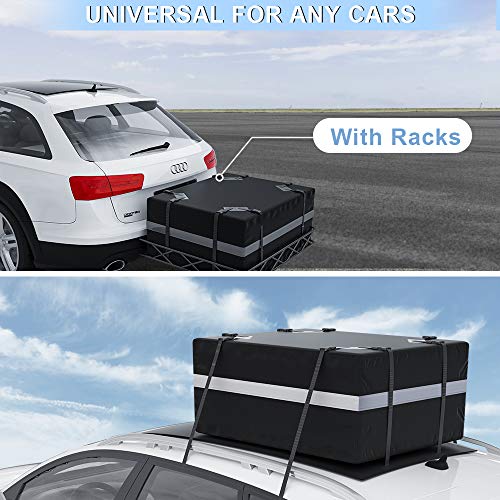image for Merece Car Rooftop Cargo Carrier - Car Roof Carriers Waterproof Luggag