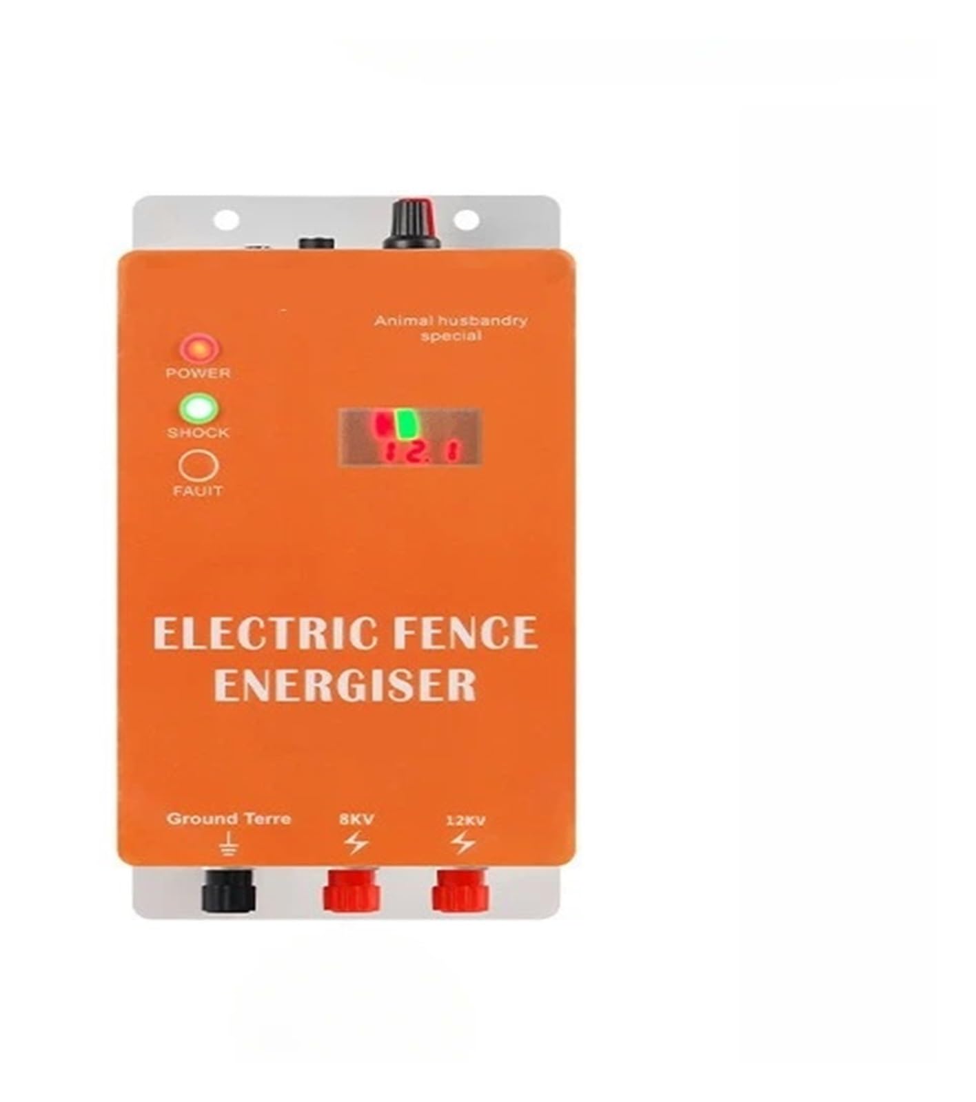Pastor Electrico, Energizador de cerca de pulso electrónico de 5/10 km for animales, perros, ganado, pastos, aves de corral, pastor eléctrico de 0,3 julios(5km NO Alarm)