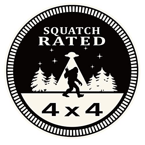 Image of Bigfoot Badge Rated Car Emblem, Squatch 4 x 4 Metal Automotive Badge 3D Metal Car Badges Emblems Round Decals Decals Stickers Compatible with Wrangler Vehicles Trucks