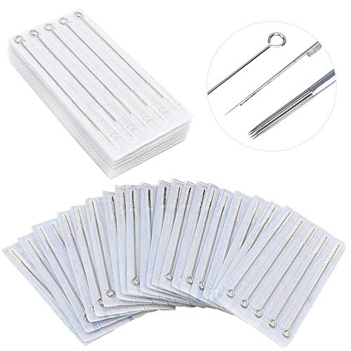 Tattoo Needles - Combofix 50pcs Mixed Tattoo Needles 3RL,5RL,7RL,9RL,3RS,5RS,7RS,9RS,5M1,7M1 Disposable Tattoo Needles Assorted Liners Used For Tattoo Machine Kit Tattoo Supplies(Mixed-50pcs)