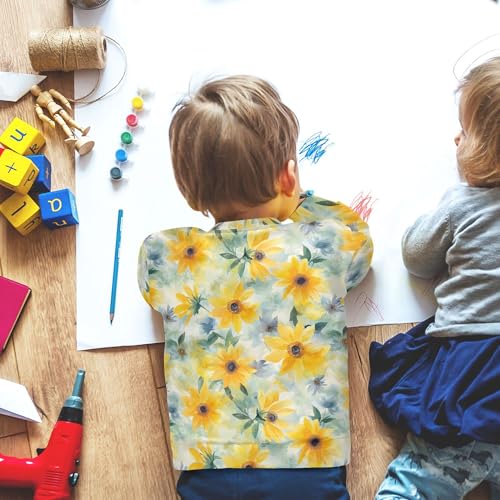 JUNZAN Spring Sunflower Big Boys Sweatshirts Hoodies Fleece Hoodies for Girls Sports 4T 6