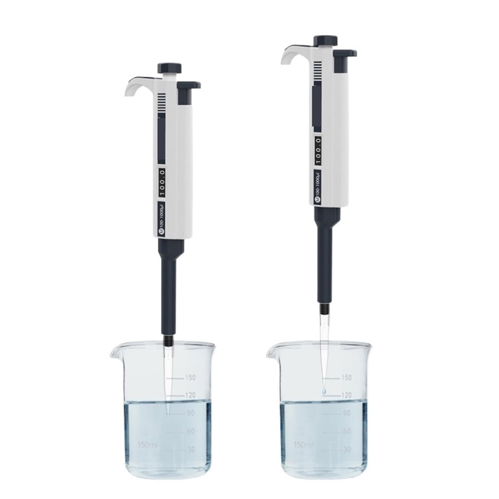 Pipeta 2 Uds Pipeta De Laboratorio Micropipeta Suministros Médicos Un Solo Canal Manual 0,1-5000ul 10ml para laboratorio(M0.1-2.5ul)