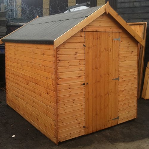 Image of Pinelap 6x4 Wooden Apex Garden Shed 12mm Fully T&G No Windows Dip Treated