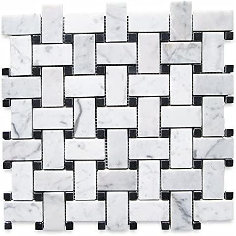 Stone Center Online Carrara White Marble Mosaic Tile Cover