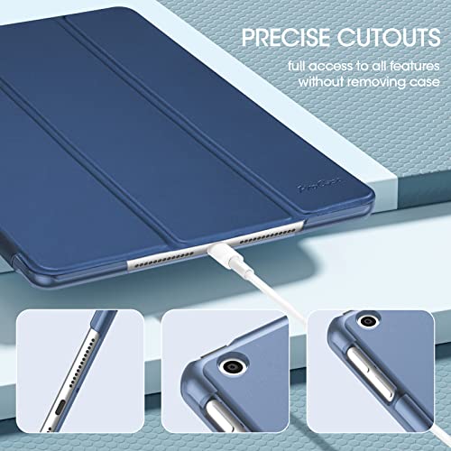 Image of ProCase for iPad 9th / 8th / 7th Generation Case 10.2 Inch (2021 /2020 /2019 Release), 10.2 iPad Case 9th / 8th / 7th Gen Cover, Slim Smart Cover with Translucent Hard Shell Back -Darkblue